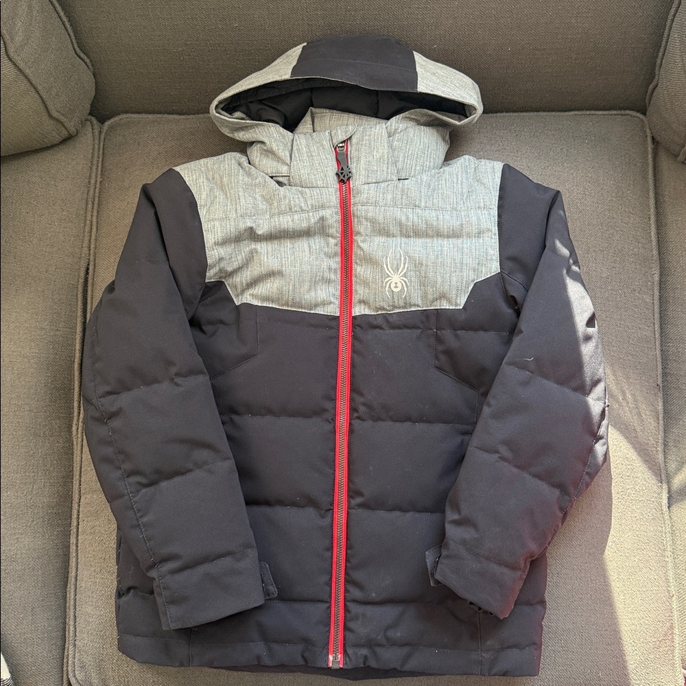 Spyder Black and Gray Jacket with Red Accents